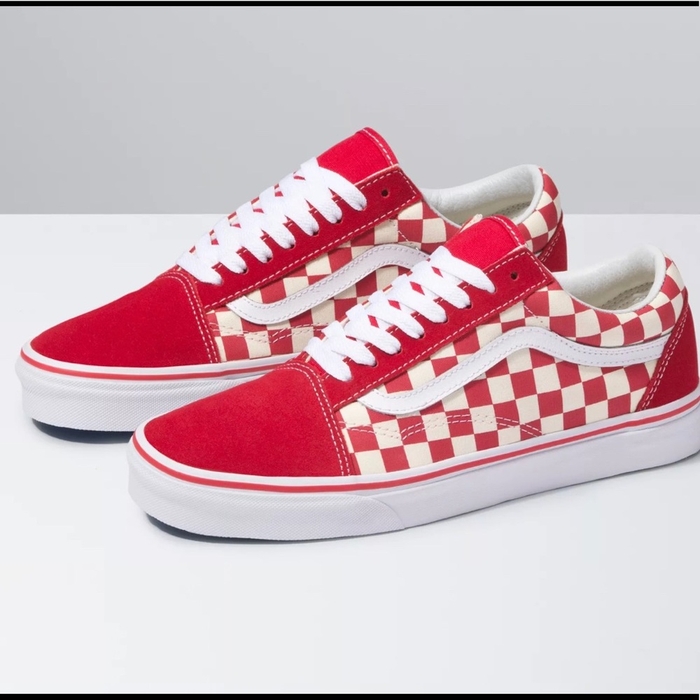SOLD! Red checkered VANS